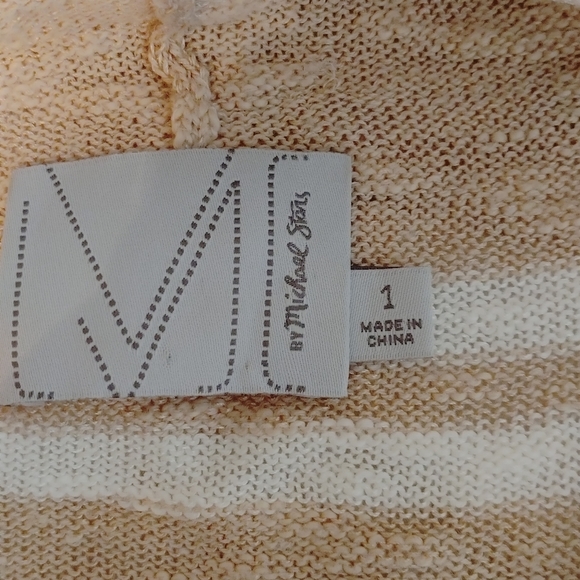 M BY MICHAEL STARS 2012 VINTAGE V-NECK HOODIE. STRIPED SIZE 1 (FITS LIKE M/L) - Picture 9 of 11